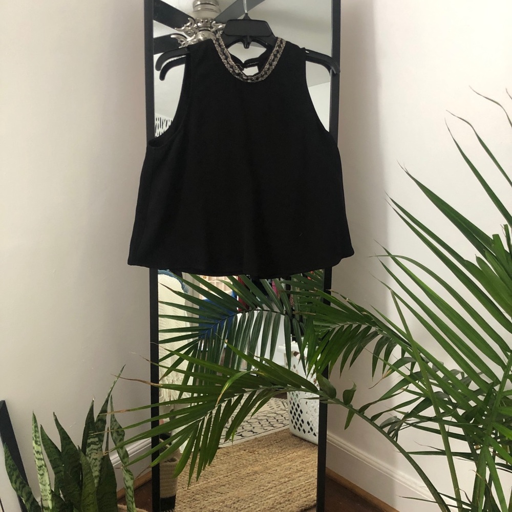 ASTR BLACK DRESSY TANK